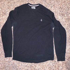 Volcom Thermal Black Shirt Long Sleeve Size L